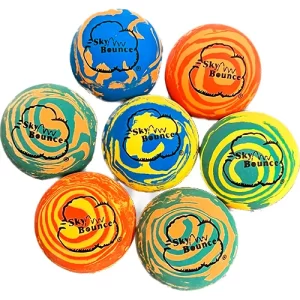 Sky Bounce Rainbow Rubber Ball 12 CT