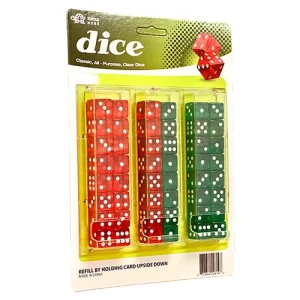 Dice Clear 24 Pairs Display Pack