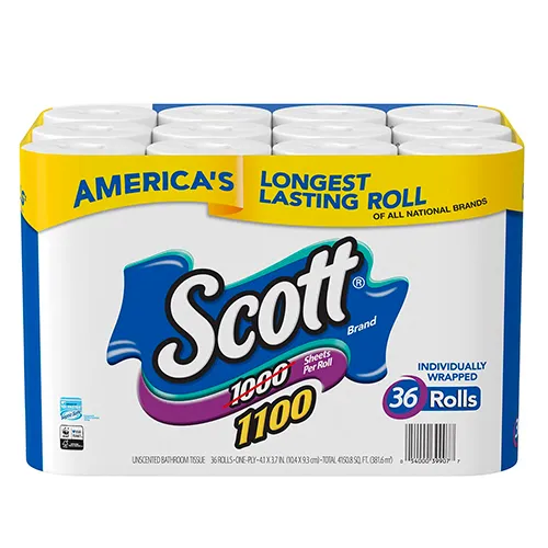 Scott Tissue Rolls 36/Case Scott Tissue Roll – Toilet Paper 36 Rolls Per Case